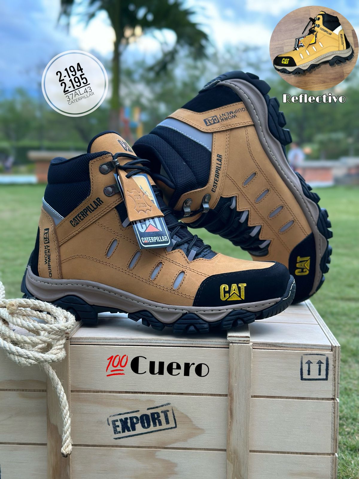 BOTAS CATERPILLAR REFLECTIVAS: Dureza y Comodidad Todo Terreno